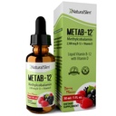 NaturalSlim Liquid B12 Vitamins with Vitamin D - Metab-12 Methylcobalamin 2500 mcg B12 Sublingual Drops for Metabolism, Energy, & Immune Support - Berry Flavor 1 fl oz