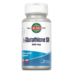 KAL L- Glutation SR, Reduced Glutation Supplement, High Absorption Antioksydant Supplement, Lab Verified, 30 Servings, 30 VegCaps