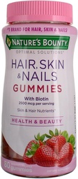 Nature 's Bounty Optimal Solutions Hair, Skin and Nails Gummies, 80 ea (Opakowanie po 2)