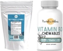 Paleta 124; Witamina C w proszku drobnym, 454 Słupki i Witamina B3 Chewables (Vanilla), 300 Słupki