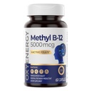 OxyEnergy Methyl Witamina B12 5000mcg, Dodatkowa siła Methylcobalamina B- 12 Suplementy z folianem, Nerwy podtrzymujące, Metabolizm energii i kognitywne, 60 Kapsułki