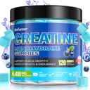 Jednowodzian Gummie dla mężczyzn i kobiet, Zwiększenie siły i budować mięśnie, Energia & Booty Gain, Suplement do treningu, Cukier wolny, Wegan, Chewables Blueberry Flavor- 120