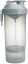 Smartshake O2GO One plastikowe butelki shaker białko 800 ml 124; 27 oz - Leakproof Screw- Lid - BPA Free - Unisex - Mist Gray