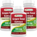 Najlepszy ekstrakt z nasion winorośli 400 mg 60 Vcaps (60 liczenie (opakowanie po 3))