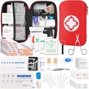 Mini Travel First Aid Kit, Emergency Kit with 201PCS First Aid Supplies and Waterproof Compact Bag, Survival Medical Kit for Home Car Office Camping Turystyka