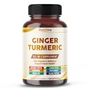 Ultra Ginger & Turmeric Aid Trawienie & Wspiera Heart Health - Zawiera Cayenne Pepper, Lemon Balm, Cynamon, Peppermint, Zielona herbata - Made in The USA- 150 Kapsułki