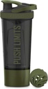 Artoid Sports Shaker Butelka, 24- Ounce, Dual Mixing Technology, BPA Free, Czarny / Moss Green