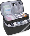 Trunab Medicine Storage and Organizer Bag Puste, Pill Bottle Organizer with Portable Small Pouch, Strona główna Pudełko pierwszej pomocy na leczenie awaryjne, Suplementy lub Zestawy medyczne (tylko worek) (Projektowanie patentów)