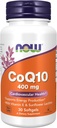 Teraz Foods Supplements, CoQ10 400 mg, stopień farmaceutyczny, All- Trans Form produkowany przez fermentację, 30 Softgels