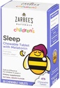 Dzieci Zarbee 1mg Melatonina do żucia Tablet, Beznarkotykowy i skuteczny suplement do snu, Łatwe do podjęcia naturalnych tabletek aromatu winogronowego dla dzieci w wieku 3 lat i w górę, 30
