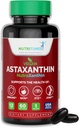 Astaksantyna 12 mg Wegan Softgels - Wysoka potencja przeciwutleniacz na skórę, Oko & Wsparcie immunologiczne - Non-GMO, wolny od gluten, Soy, Laktoza i BSE, 60 Vegan Softgels, 2-miesięczne dostawy