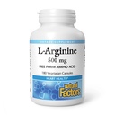 Czynniki naturalne, L- Arginina 500 mg, Wspiera zdrowy układ sercowo- naczyniowy, Serce i metabolizm mięśni, 180 kapsułek (180 porcji)