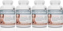 Ziołowe Żywienie Fitoceramidy Ryż Na bazie witaminy Biotin A C D i E, 4 Butelki 40 mg