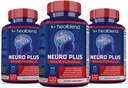 Neuro Plus Brain & Focus Formuła - Suplement do Boostera Mózgu, Pomaga mentalnej klarowności & Focus - Wzmacnia koncentrację i energię mentalną - 120 Kapsułek (3 opakowania)