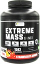 Ekstremalna masa Gainer Muscle Builder, 10 lb (4,54 kg) z mniej cukru do intensywnego treningu treningu wykonane z wysokiej Calorie Fortified białka serwatki (Strawberry- Banana)