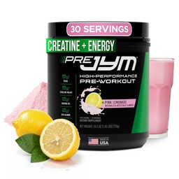 JYM Supplement Science Pre JYM Pink Lemonade Pre Workout Proszek dla mężczyzn i kobiet, BCAA, Nootropiki, Creature HCI, Citruline, Beta- Alanina, Betaine, Tauryna, Huperzine, 30 Służenie