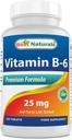 Najlepsi naturalni Witamina B- 6 25 mg tabletki, 250