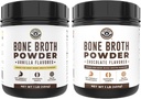 Lewe wybrzeże Vanilla Bone Broth Protein Powder, 16oz + Chocolate Bone Broth Protein Powder 16oz