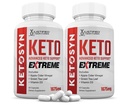 (2 opakowania) Ketosyn Keto ACV Ekstremalne tabletki 1675 MG Keto Wsparcie mieszanki kapsułki Alternatywa dla Keto ACV Składany z jabłka cydr Ocet Extra Virgin Olive Oil Powder Green Tea Leaf 120 Kapsułki