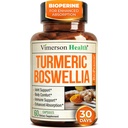Boswellia Serrata Turmeric Supplement for Joint Support & Inflatimate Balance - Turmeric Boswellia Supplement with Ginger & Black Pepper Extract for Enhanced Absorption - Non-GMO - 60 kapsułki