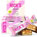 NICKS Protein Bary Czekoladowe Peanut 124; 15 g białka 124; 200 kalorii 124; Niskie keto keto Przyjazne przekąski bez dodatku cukru (Opakowanie zbiorcze 12 barów x 50g)