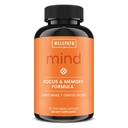 WellPath Mind Brain Supplement for Memory and Focus with Lion 's Mane British 124; Ginkgo Biloba and L- Theanine for Long Term Cognitive Support British 124; Vegan, Non-GMO, 60 Ct
