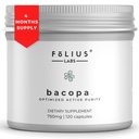 Bacopa Monnieri kapsułki 750mg - Suplement ziołowy z 40% Bacopa Monnieri - Pomaga w obsłudze pamięci i zdolności poznawczych - 120 Kapsułek