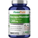 NusaPure Bacopa Leaf Monnieri Extract 20,000 mg 180 Tablets (Extract 20: 1, Non-GMO, Gluten Free)