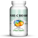 Witamina C Complex 600 mg Suplement - Zalecana dawka dobowa Tabletki witaminy C z cytrynowymi bioflawonoidami, wapniem i fosforanem - Immune Health Support - Pure- C Bio 600 - Non-GMO, Vit C Vegan 90 Tabletki