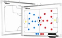 Piłka nożna Innowacje Double Sided Aluminium Magnetyczne Coaches Tactic Board z Wall Hanging Clips 124; Magnesy odtwarzacza & Pen Zawarte 124; Suchy deska do kasowania 124; Pełne pole i pół pola