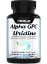Alpha Gpc + Uridine 900mg - Potężny Nootrop do Boost Focus, Pamięci, Energii, Nastrojów i Cognitive Performance - 120 Kapsułki wegetariańskie