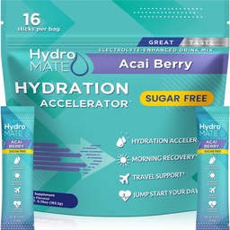 Elektrolity w proszku Wolne od cukru Pakiety nawadniające Acai Berry HydroMATE 16 Sticks