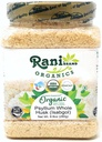Rani Organics Psyllium Whole Husk Powder (Isabgol), Dietary Fiber Supplement, USDA Organic 9.8oz (280g) PET Jar ~ Wszystkie naturalne 124; Wegan 124; Gluten Friendly 124; Nie-GMO 124; Pochodzenie indyjskie