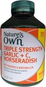 Nature 's Own Triple Siła czosnek + C, Chrzan 200 Tablets Exclusive Size