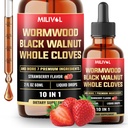 10in1 Wormwood płynne krople z Wormwood, Czarny orzech, całe Goździki i 7 więcej - Wsparcie Digestive, Immune - 2 Fl Oz - 60 Dni