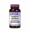 Bluebonnet Nutrition L- Arginina 500mg / L- Orinitina 250mg, Wspiera Metabolizm białka *, Soy- Free, Gluten- Free, Non-GMO, Kosher Certified, Wegan, 100 Kapsułki roślinne