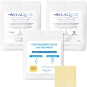 Wysokiej wydajności Stop Krwawienie gazowe Pads - 3- Pack (2 "x2") Reg. 124; Hemostatyczne opatrunki rany dla cięcia i pierwszej pomocy Zestawy 124; Sterylne, Drug- Free, Szybkie Klotting Pads