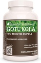 Żywienie Remedy 's Gotu Kola (Brahmi) 124; 1000 mg, 60 Kapsułek Vegan Herbal Dietetyczny Suplement 124; Dwa miesiące dostaw