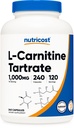 Nutricost L- Karnityna Winian 1,000 mg, 240 Kapsułki - 500mg na kapsułkę, 120 Służenie