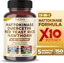 Nattokinase 5000FU Quercetin Red Yeast Rice Hawthorn - Ogólne wsparcie Wellness - Made in USA