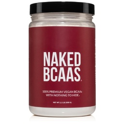 NAKED BCAA Amino Kwasy Proszek, Tylko 1 Składnik, Czysty 2: 1: 1 Formuła, Wegan Unflavored Branched Chain Acids, Instantised All Natural BCAA Suplement - 500 Grams, 100 Służenia