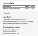 Selenium 200 µg (Selenometionina) - 120 kapsułek - 4 miesiące dostaw - suplement diety do wsparcia tarczycy i układu immunologicznego - MZ