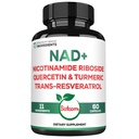Satoomi NAD Suplement dla Kobiet - NAD Nikotynamid Ribozyd Resveratrol 900mg, Quercetin, Turmeric, Astragalus, Ginseng, Witamina D3, Witamina C - 60
