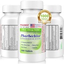 Ulai 4 Hour Allergy Relief 1000 Ct [Made in USA] Relief 124; Swędzenie, Wodne Oczy, Nose Runny, Sneezing, Sinus Relief Relief Relief 124; Chlorfeniramina Maleate 4 mg Etiopian 124; Antyhistaminowa Alergia Medicine Pharbechlor (1 butelka)