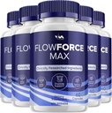 (5 Pack) FlowForceMax Prostate Supples - Flow Force Max Pills Supplement, Maksymalna moc, Nowa Ulepszona Formulacja Multivitaminy, FlowForceMax Recenzje, 300 Kapsułki
