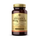 Solgar Witamina E 670 mg (1000 IU) - 100 Wegańskich Softgeli - Naturalny przeciwutleniacz - Nie-GMO, Gluten Free - 100 Służb