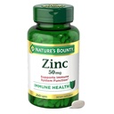 Nature 's Bounty Cynk 50mg, Wsparcie immunologiczne i suplement przeciwutleniający, Promotes Skin Health, 1 Caplet na dzień, Gluten Free, 250 Kapulety wegetariańskie