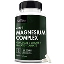 BioSchwartz Magnezu Complex Supplement (90 Kapsułek) 350mg Magnezu Glicynian Cytrynian jabłczan i Taurate na Podawanie na zdrowe Nerwy Mięśnie Wspomaganie snu (Wegan, Gluten- Free, Non-GMO)
