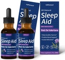 Valerian Root Sleep Support Drops, Gotas de Manzanilla y Flor de Jamaica y Valeriana para Dormir, Natural Herbal Extract Liquid for Deep Sleep. 4oz