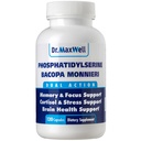 Fosfatydyloseryna i Bacopa Monnieri, lepiej niż każdy sam. Suplement fosfatydyloseryny 300 mg, Nie napełniać, Soy Free, 2in1, 120 kapsułki. Obsługa pamięci